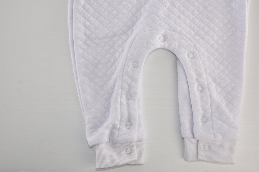 White quilted dungaree