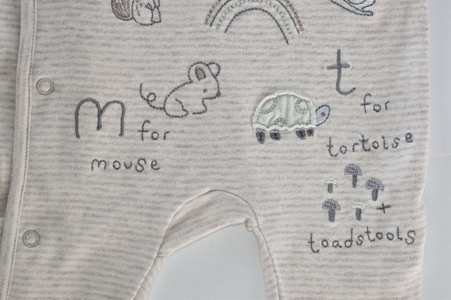 Sleepsuit alphabet-style animal