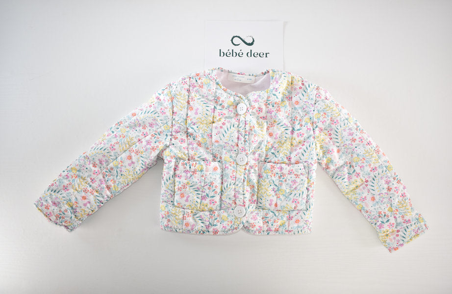 Veste matelassée à fleurs 