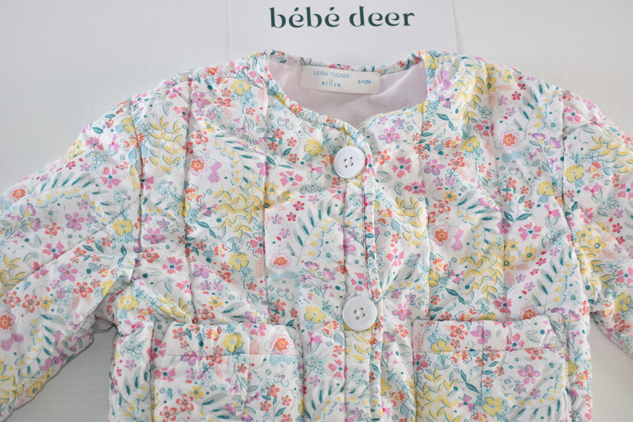 Veste matelassée à fleurs 