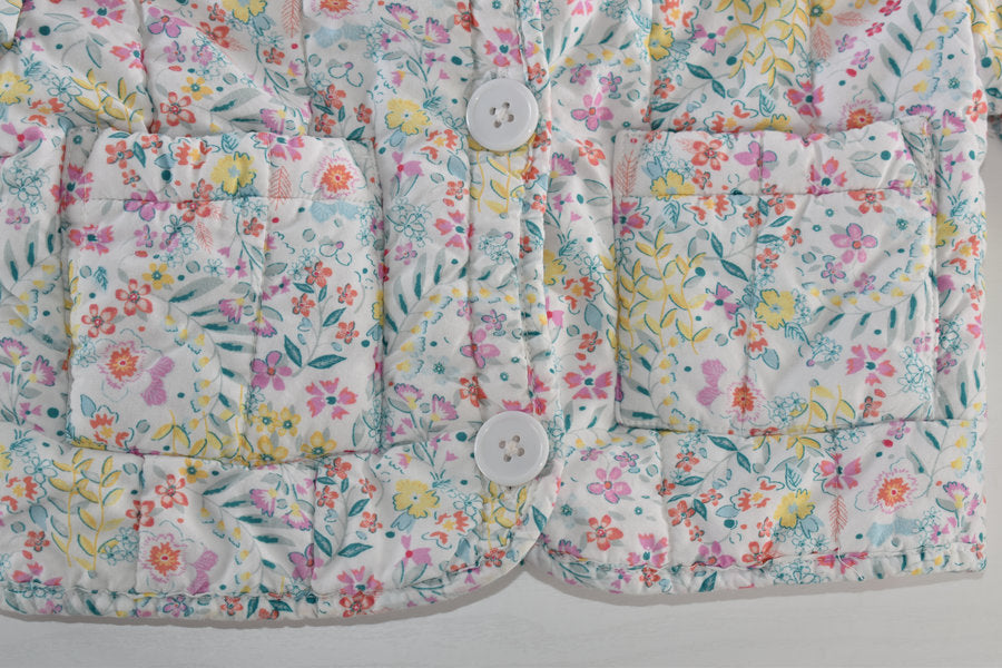 Veste matelassée à fleurs 
