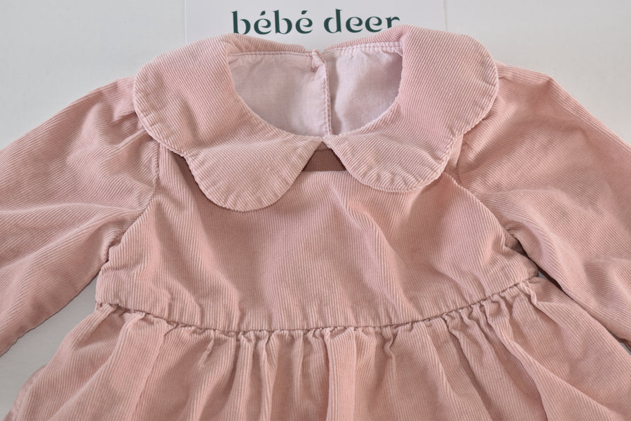 Soft pink dress with a Peter Pan collar