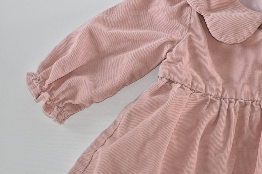 Soft pink dress with a Peter Pan collar