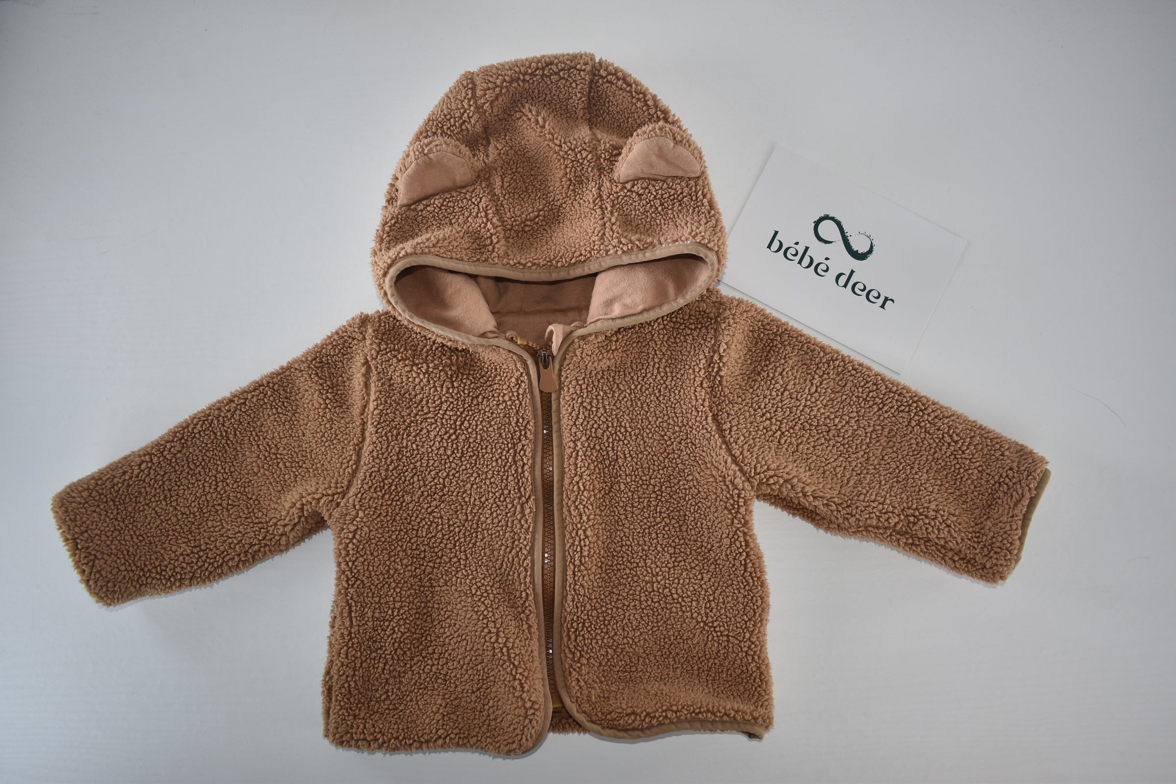Veste à capuche en tissu Teddy