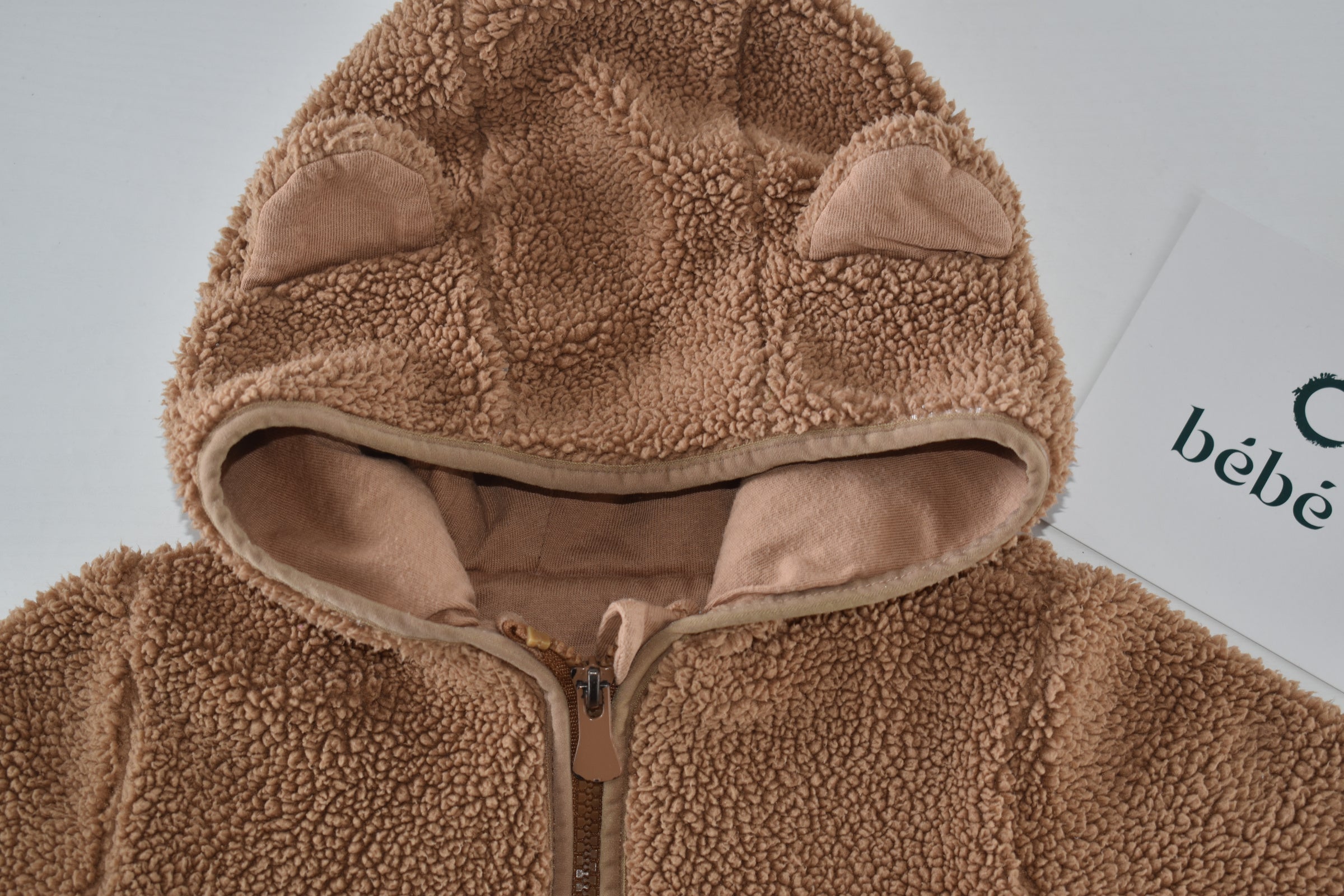 Veste à capuche en tissu Teddy