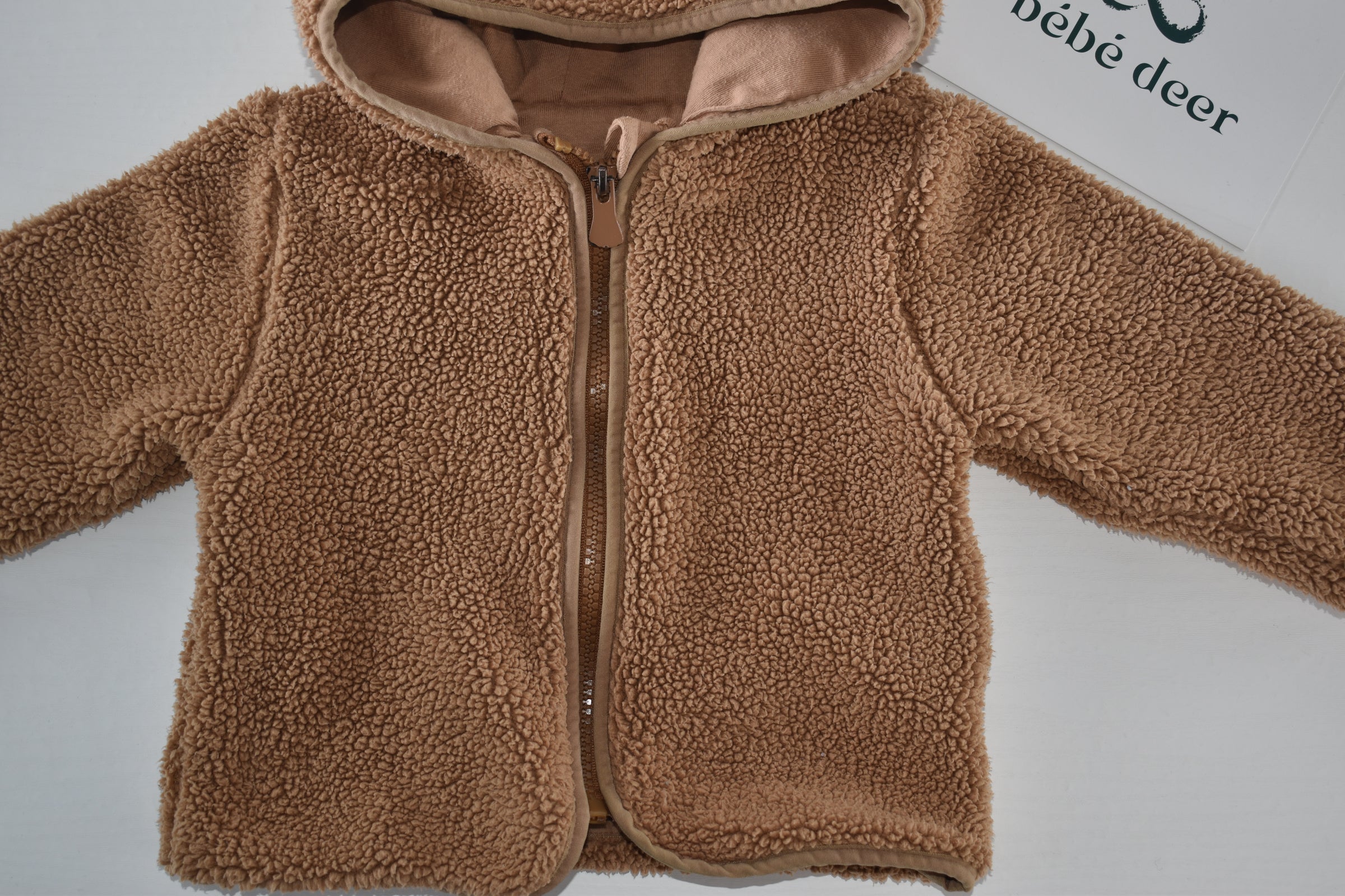 Veste à capuche en tissu Teddy