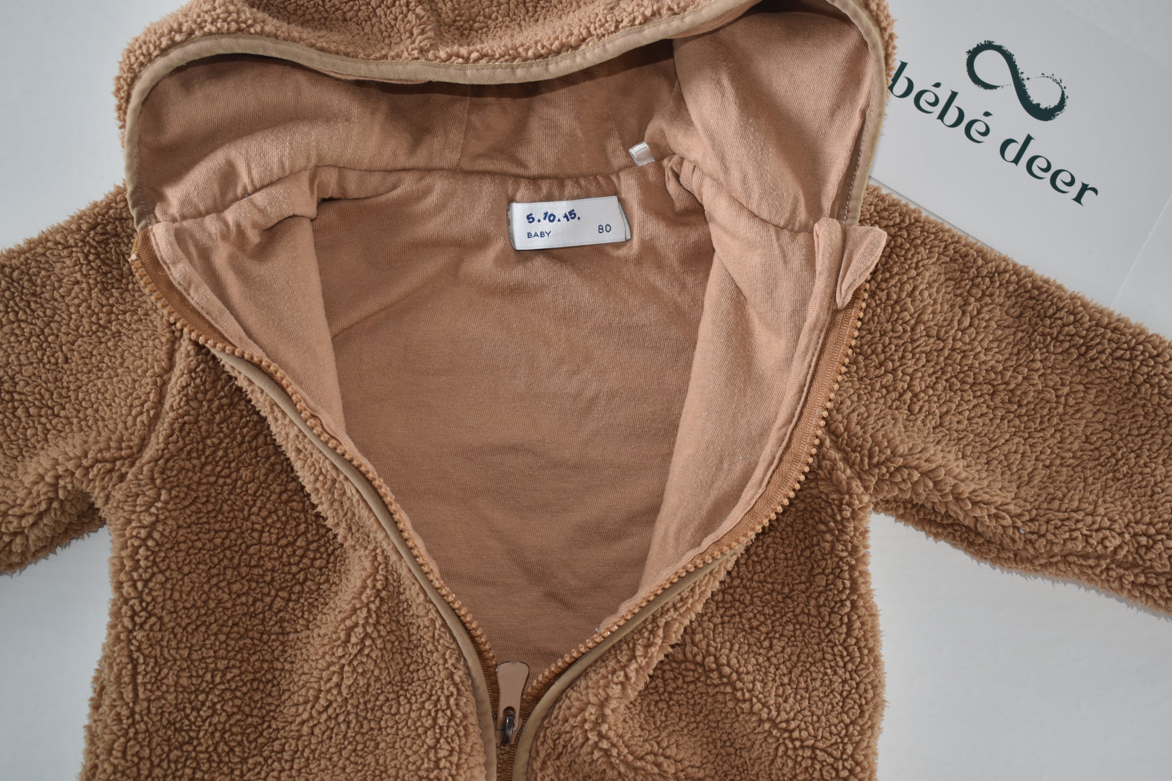 Veste à capuche en tissu Teddy
