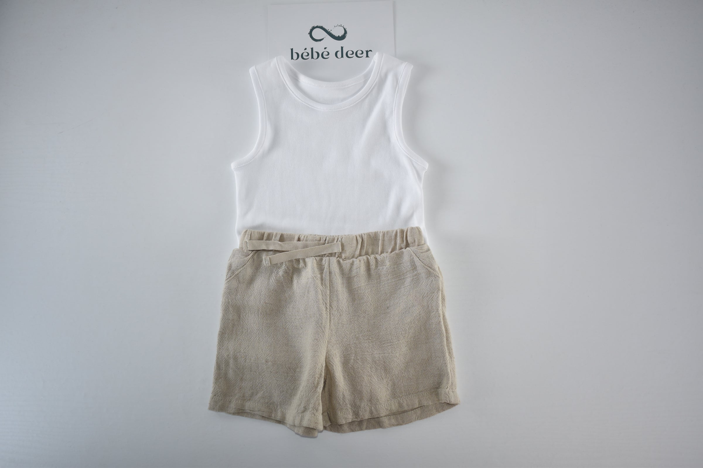 Ensemble short et body en mélange de lin