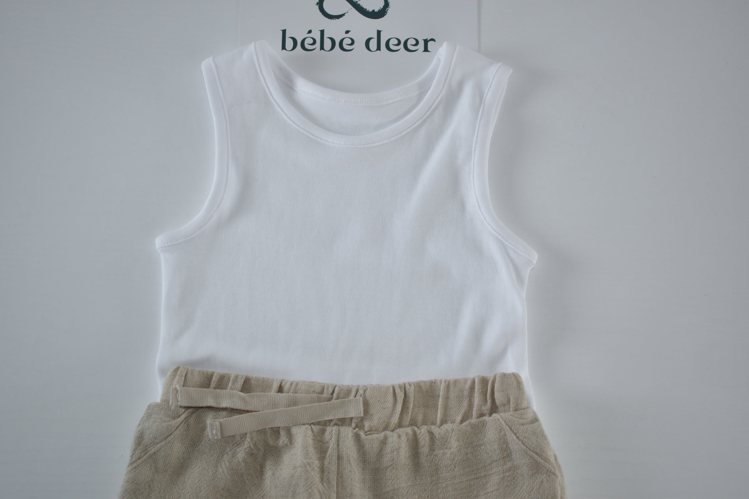 Ensemble short et body en mélange de lin