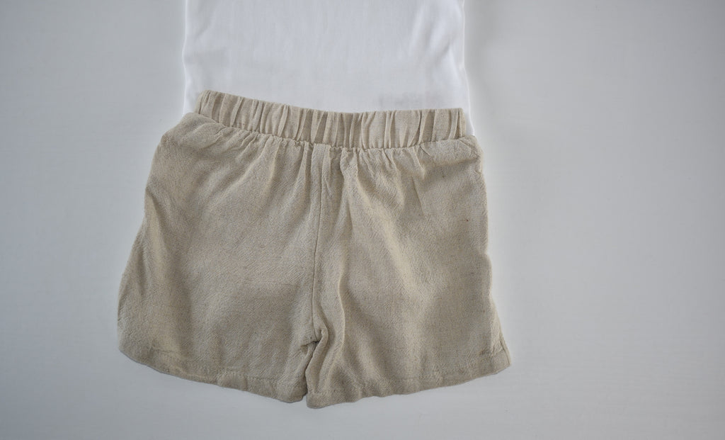 Ensemble short et body en mélange de lin