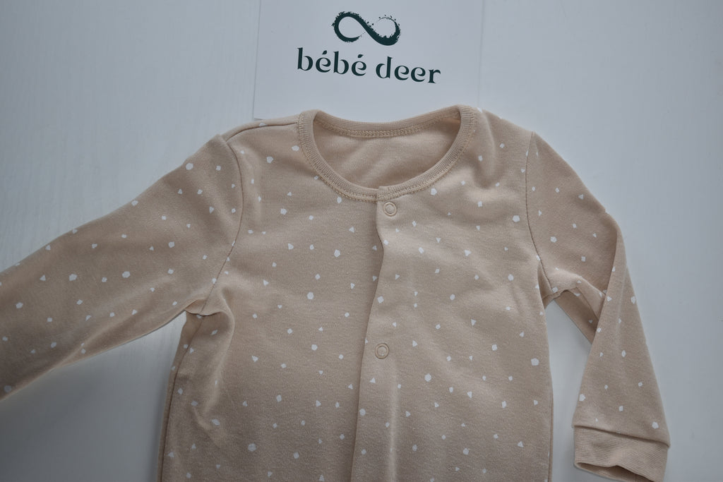 Dors-bien beige à pois