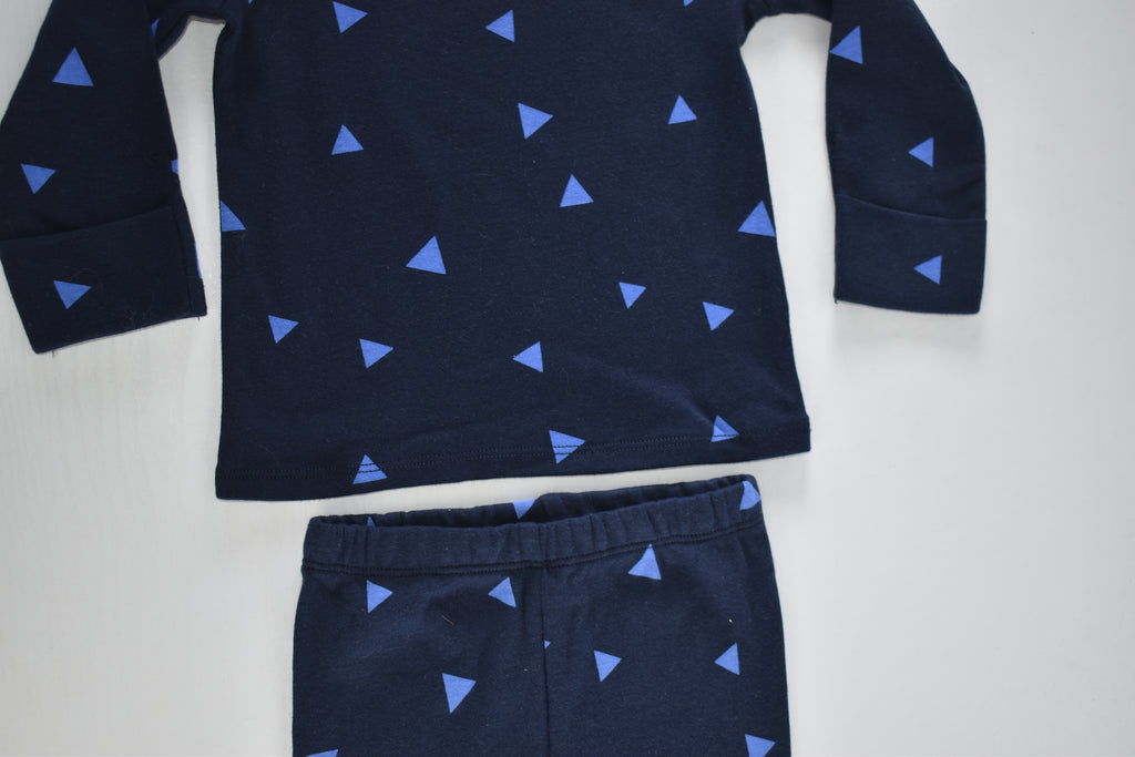 Ensemble top triangle et pantalon bleu marine