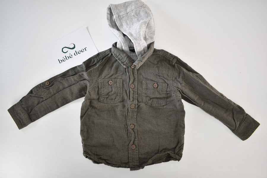 Khaki hooded jacket