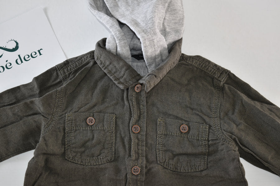 Khaki hooded jacket