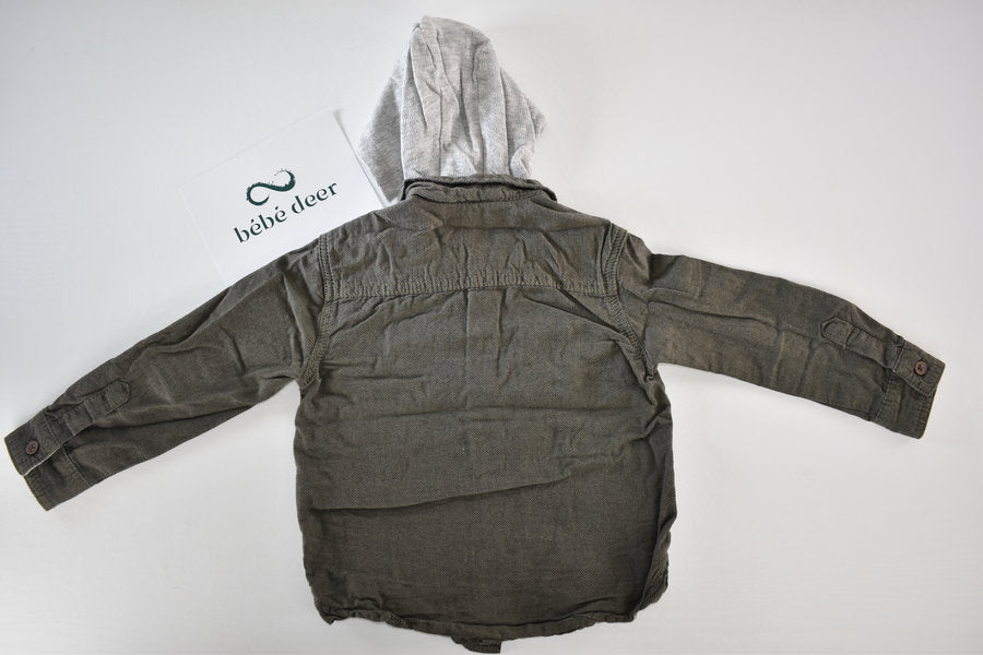 Khaki hooded jacket