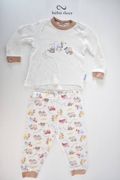 2-piece vehicle print pyjama set