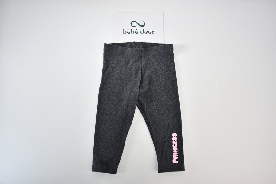 Charcoal grey leggings with Princess print
