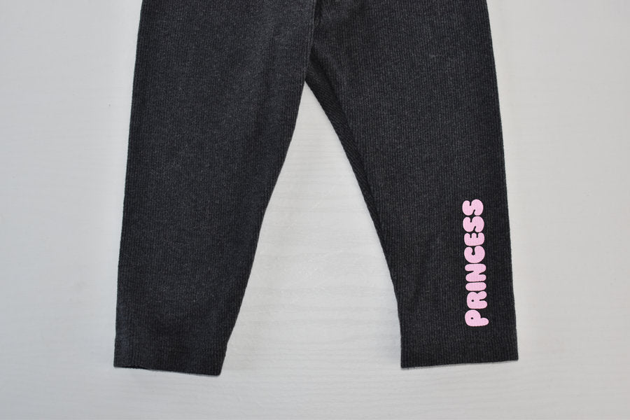 Charcoal grey leggings with Princess print