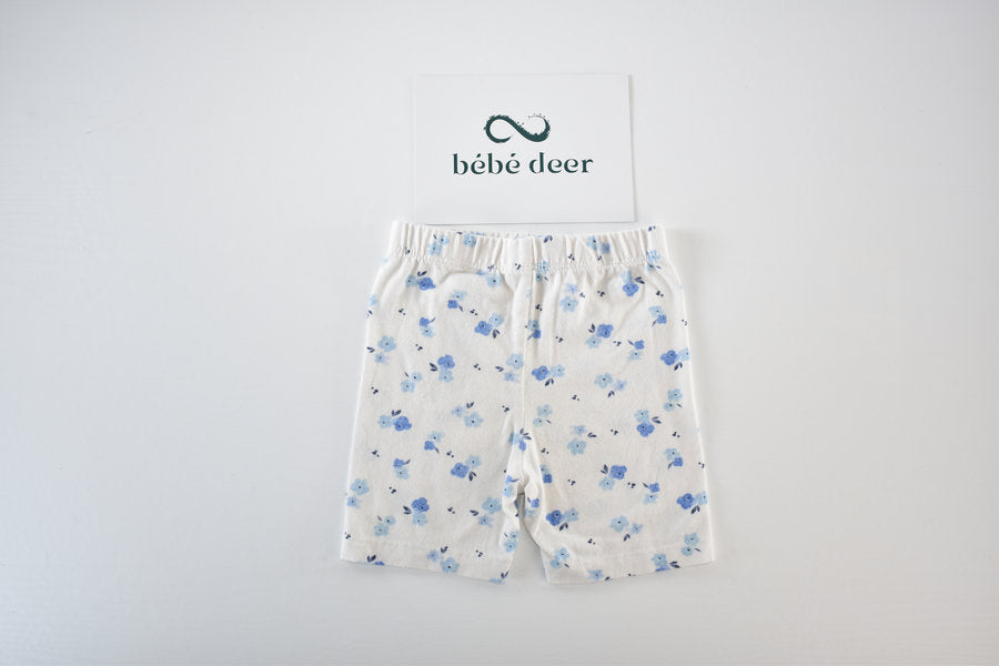 White floral cycling shorts