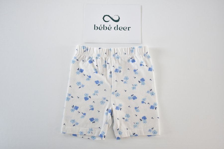 White floral cycling shorts
