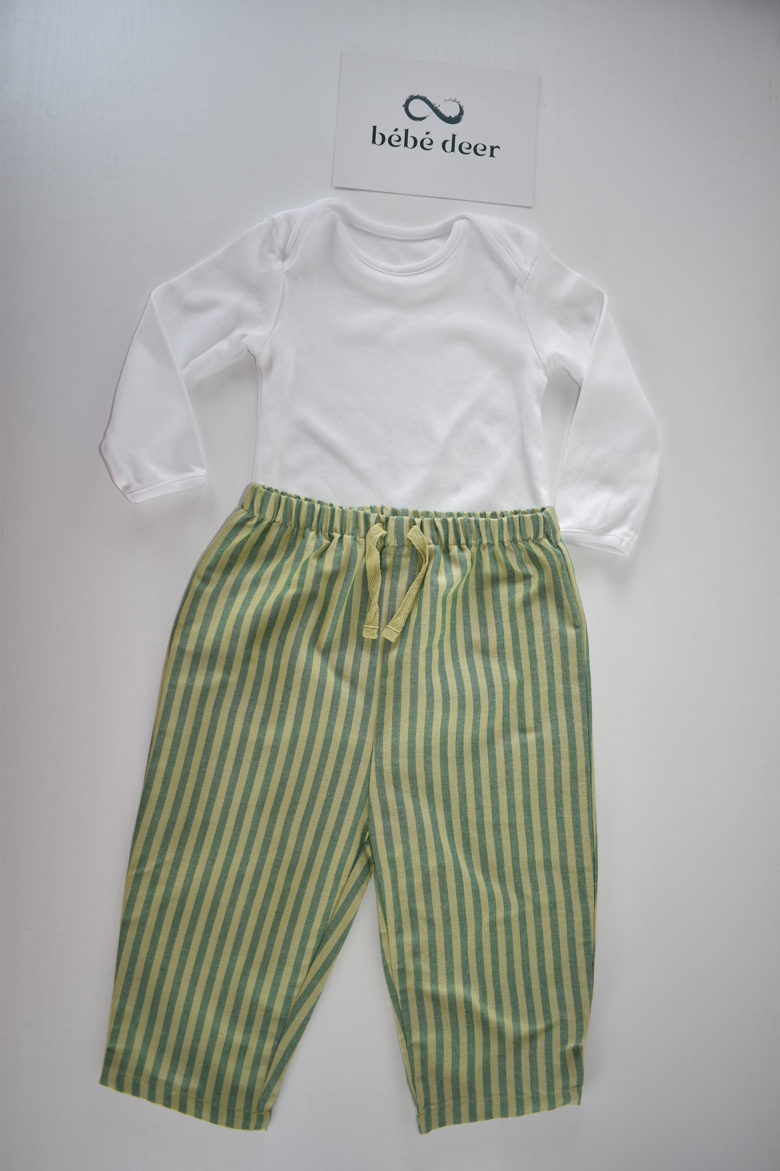 Bodysuit and striped trousers set