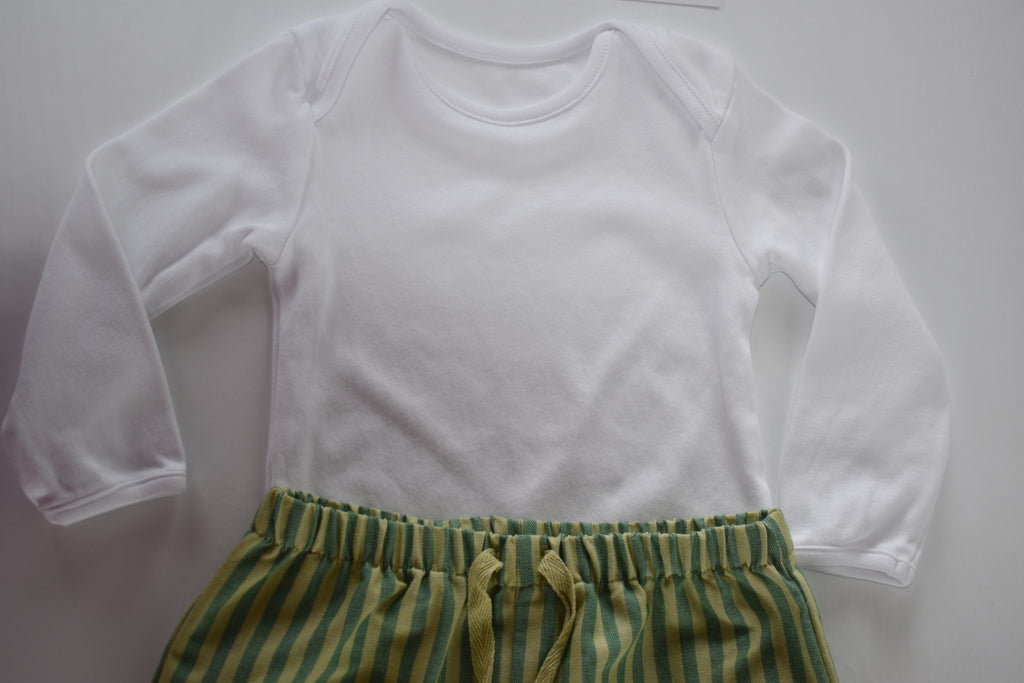 Bodysuit and striped trousers set