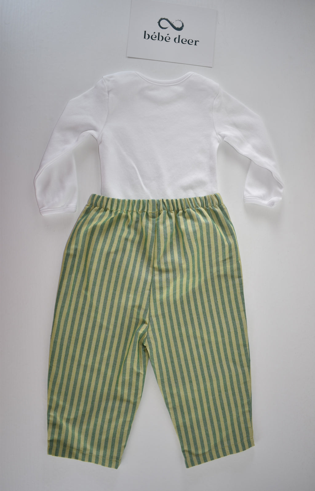 Bodysuit and striped trousers set