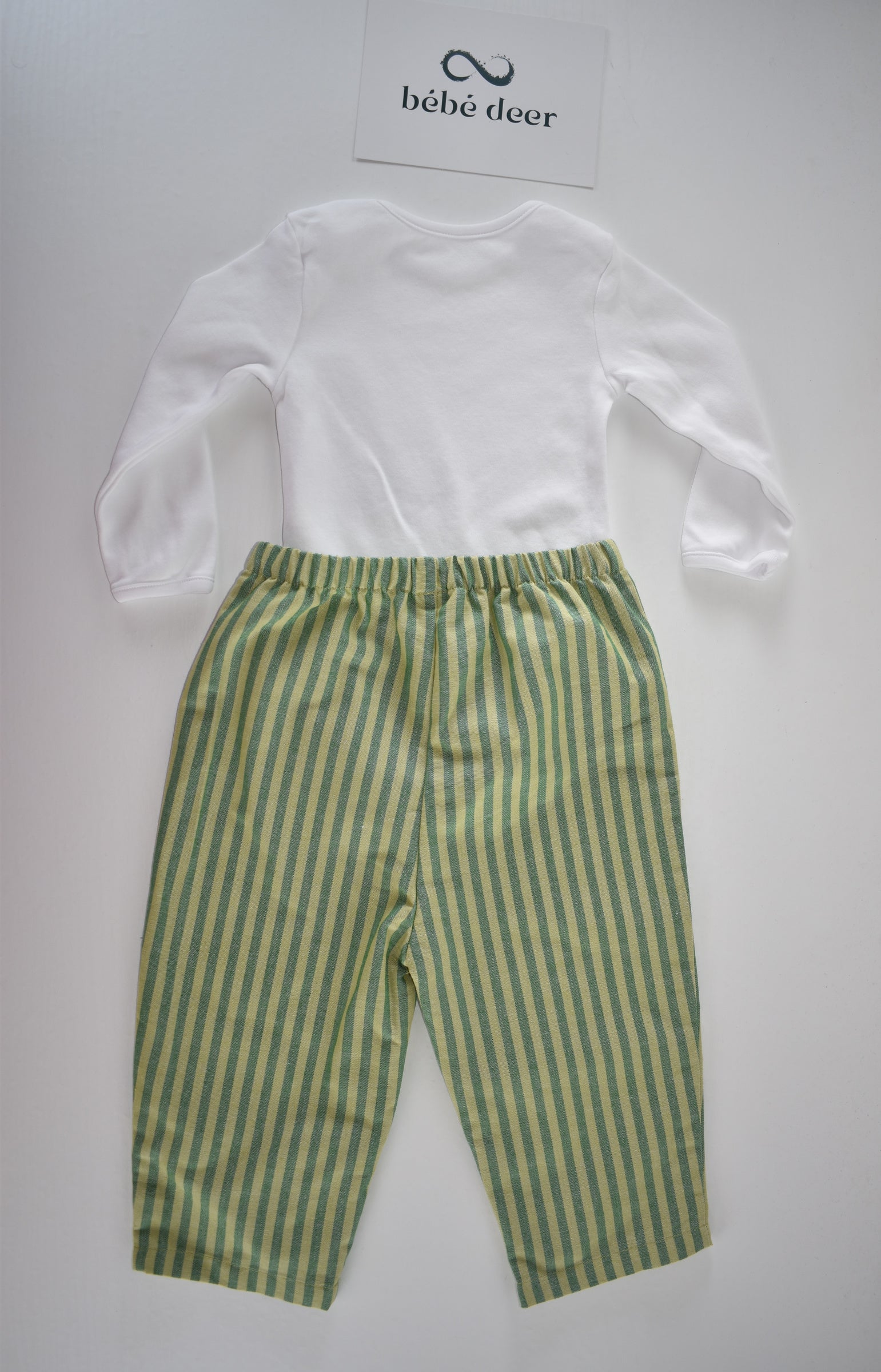 Bodysuit and striped trousers set