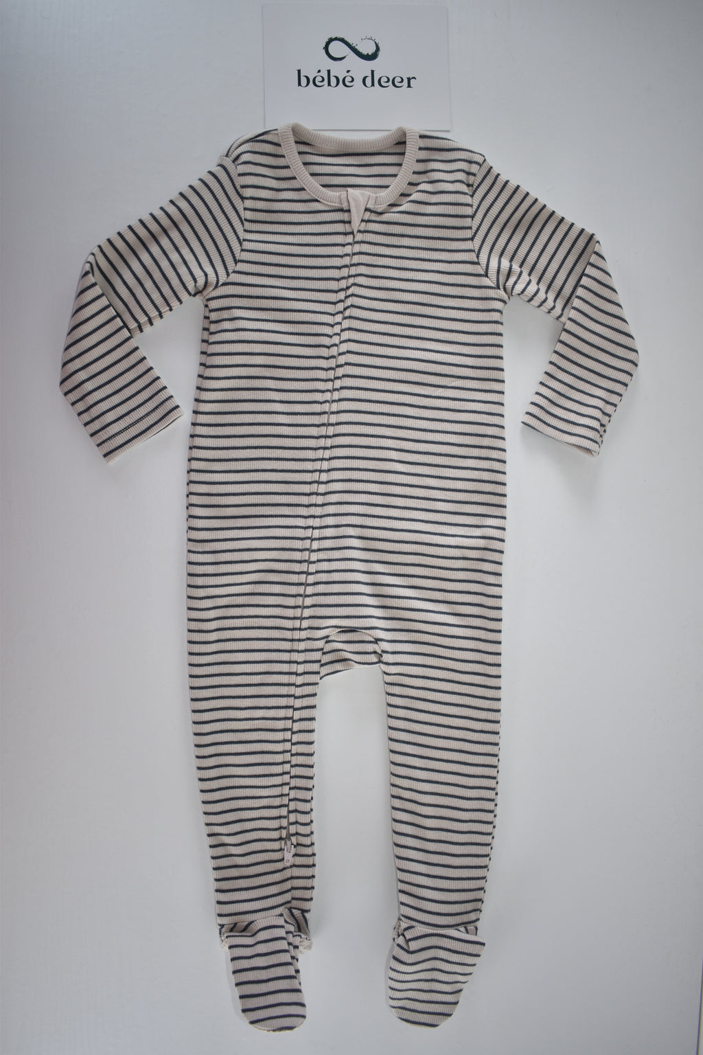 Striped zip sleepsuit