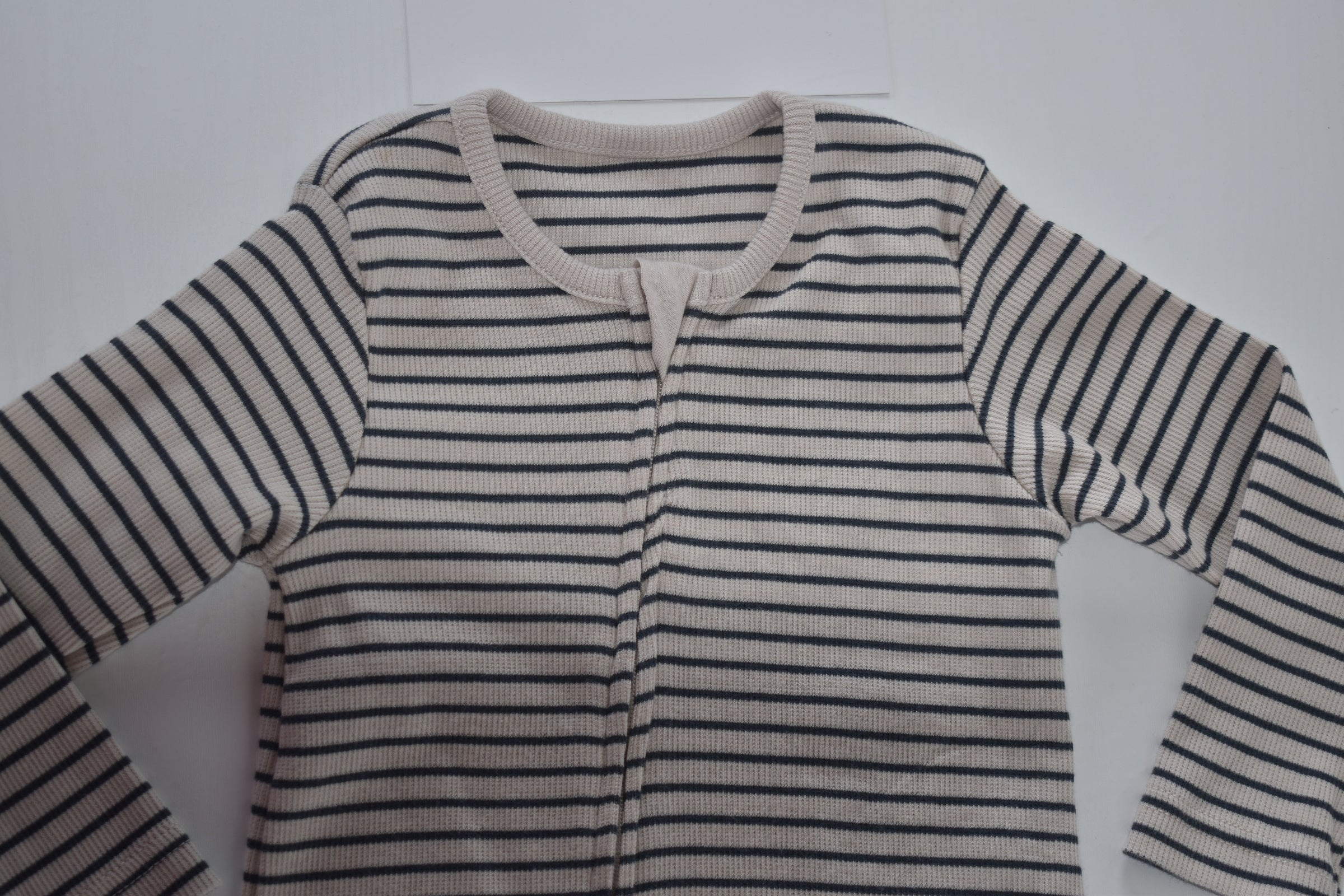 Striped zip sleepsuit