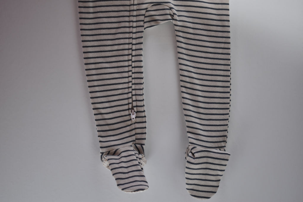 Striped zip sleepsuit