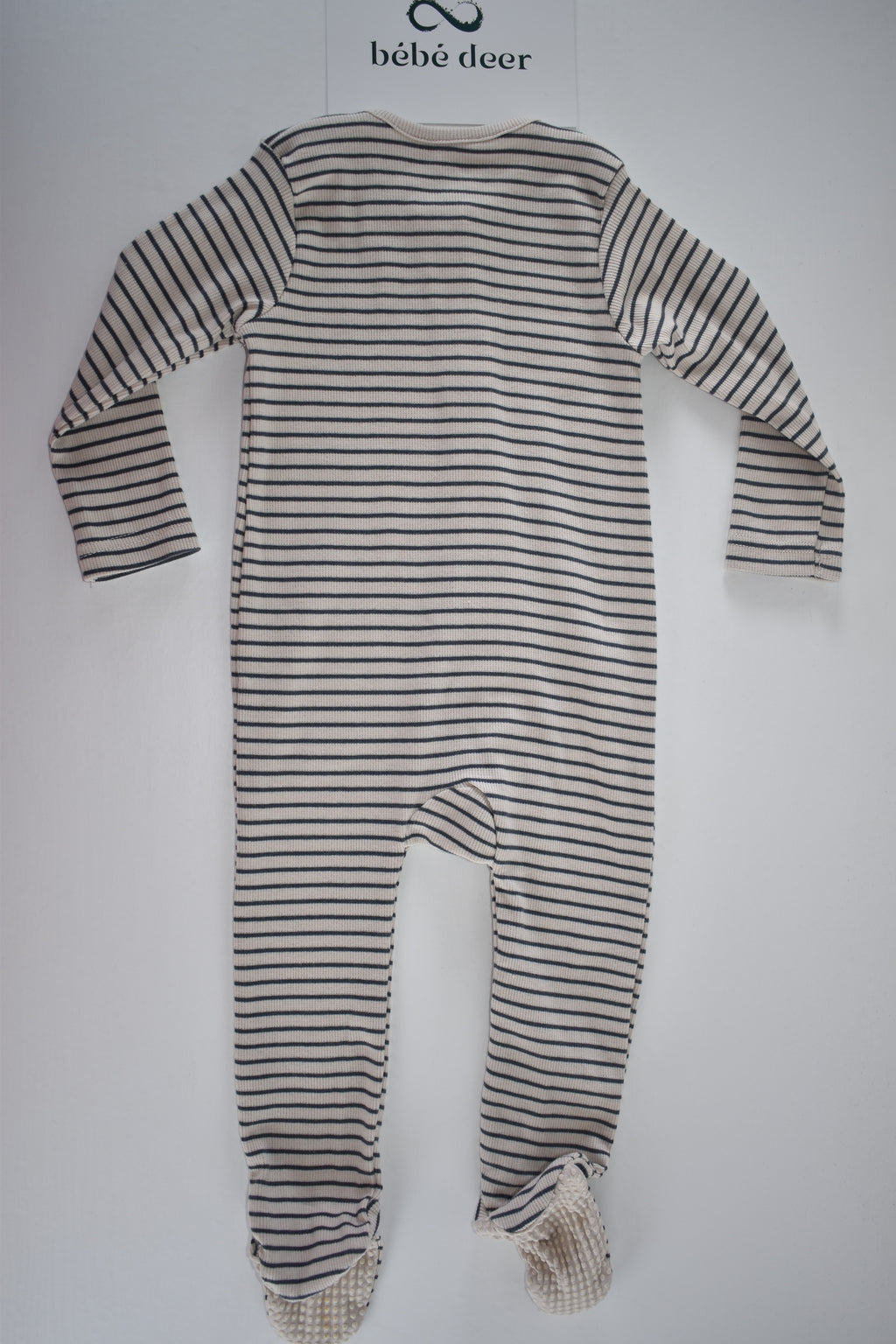 Striped zip sleepsuit