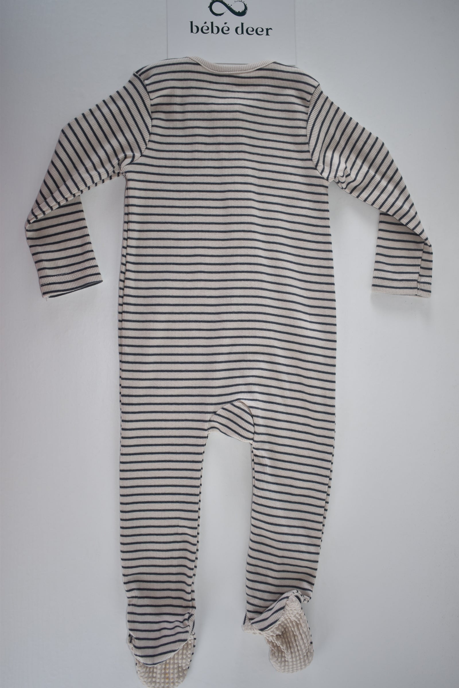 Striped zip sleepsuit