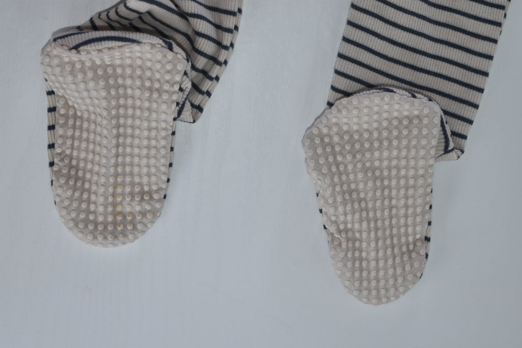 Striped zip sleepsuit