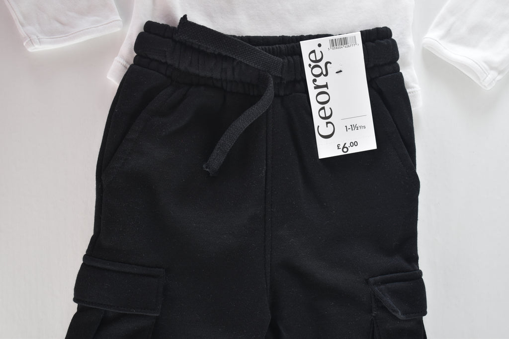 Long sleeve bodysuit and new with tags cargo trousers set