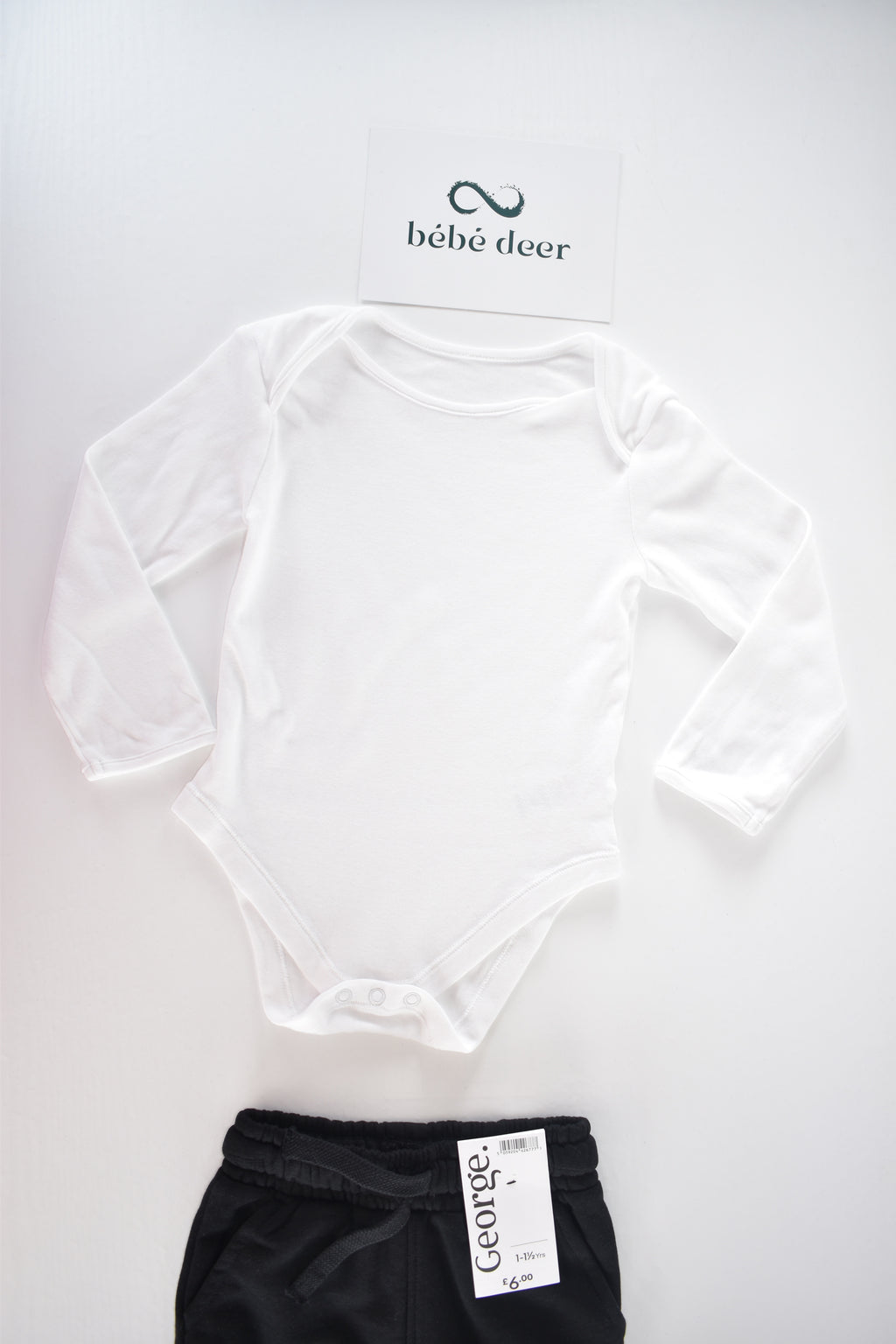 Long sleeve bodysuit and new with tags cargo trousers set
