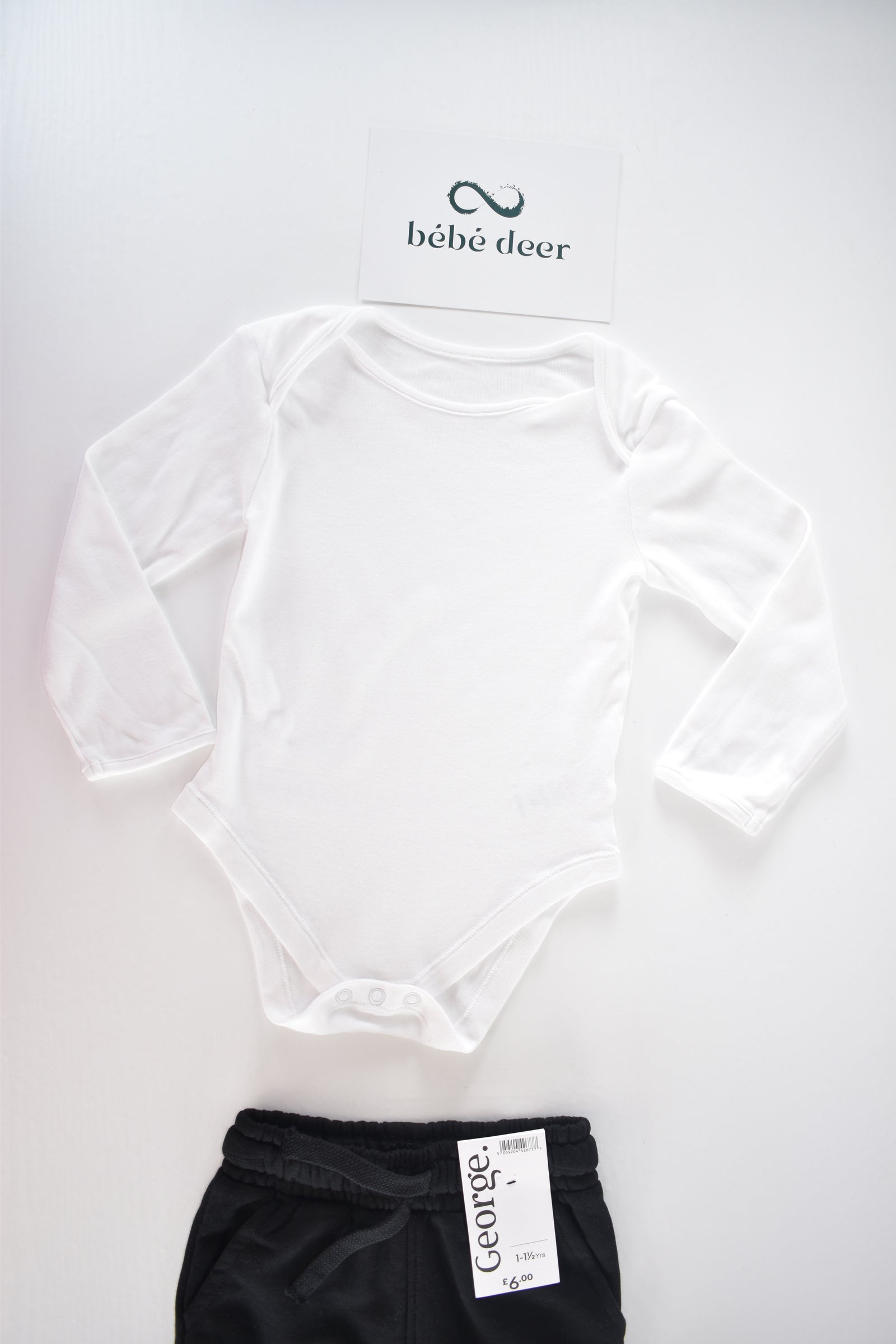 Long sleeve bodysuit and new with tags cargo trousers set