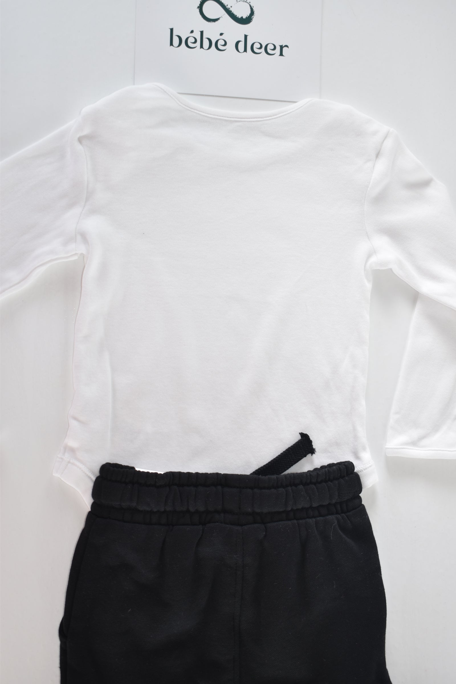 Long sleeve bodysuit and new with tags cargo trousers set