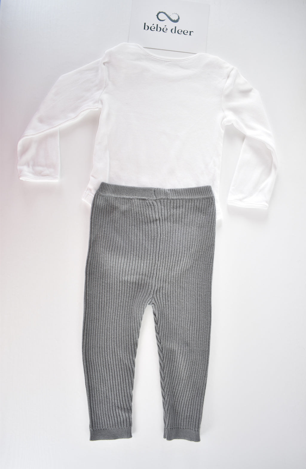 Ensemble body à manches longues et legging en maille