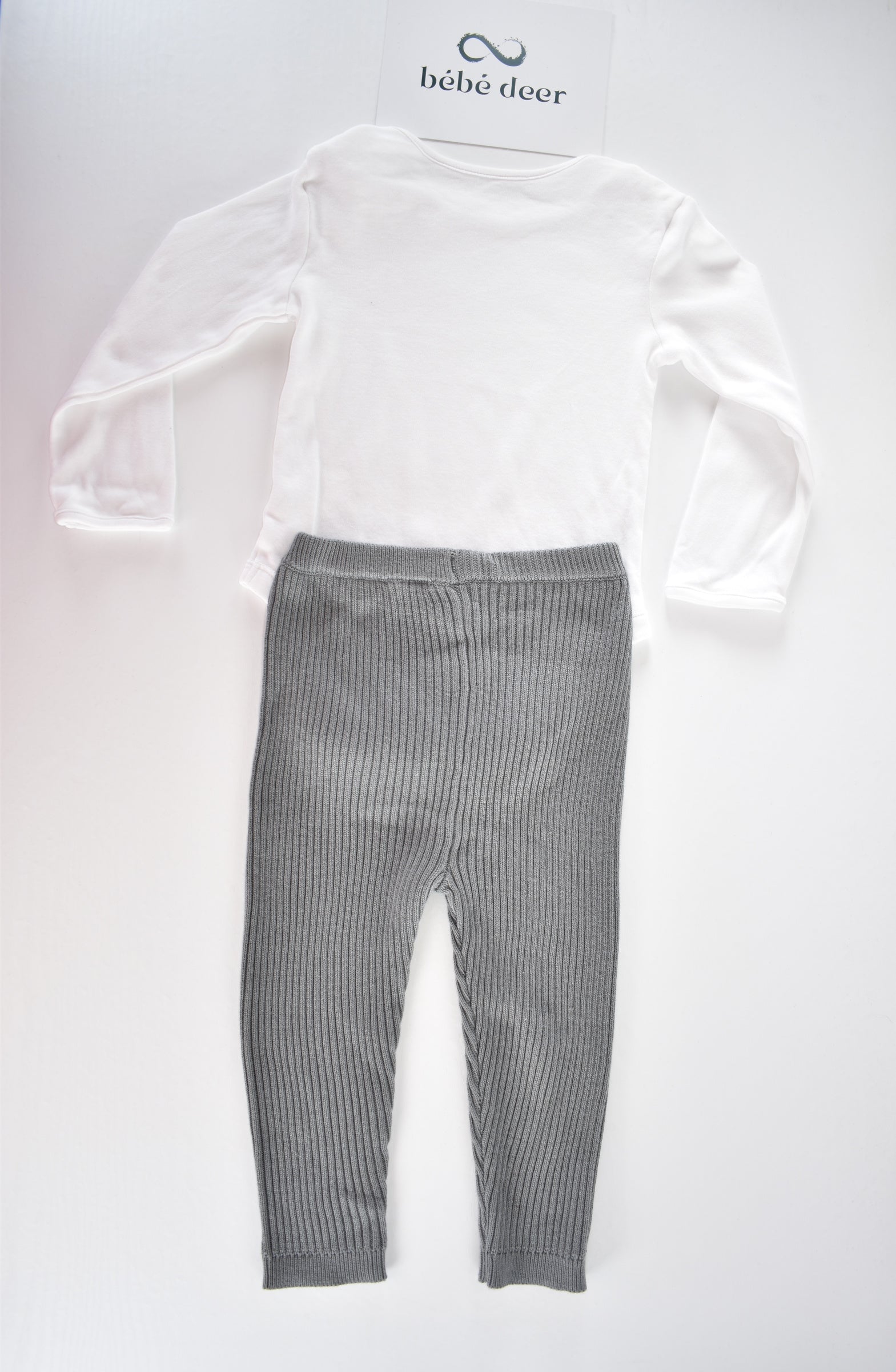 Ensemble body à manches longues et legging en maille