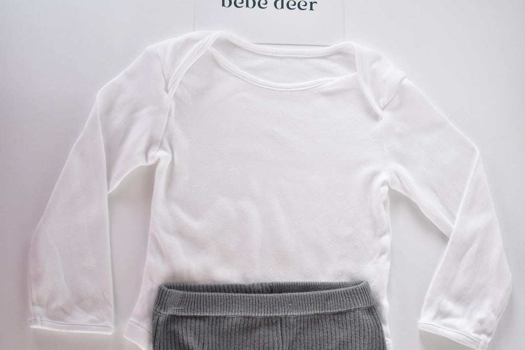 Ensemble body à manches longues et legging en maille
