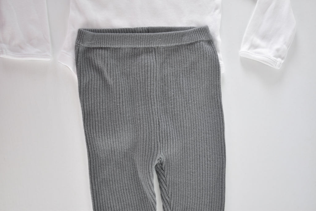 Ensemble body à manches longues et legging en maille