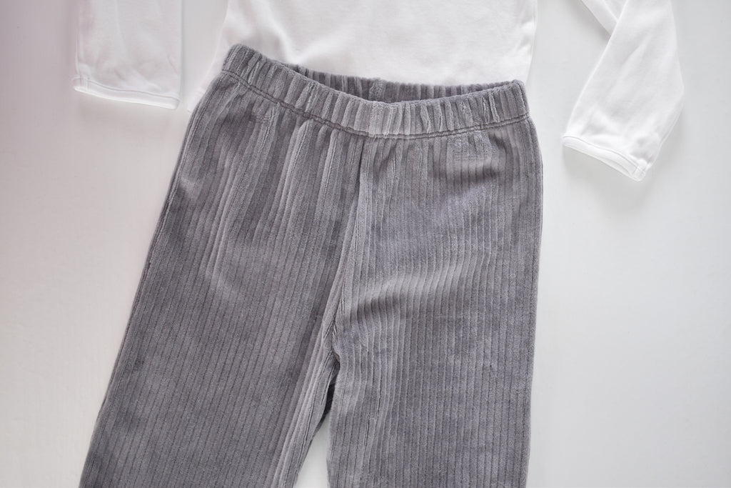 Ensemble body à manches longues et pantalon côtelé