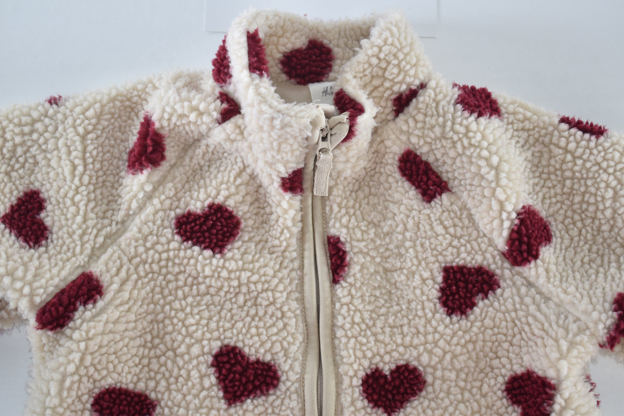Veste polaire nounours motif cœur