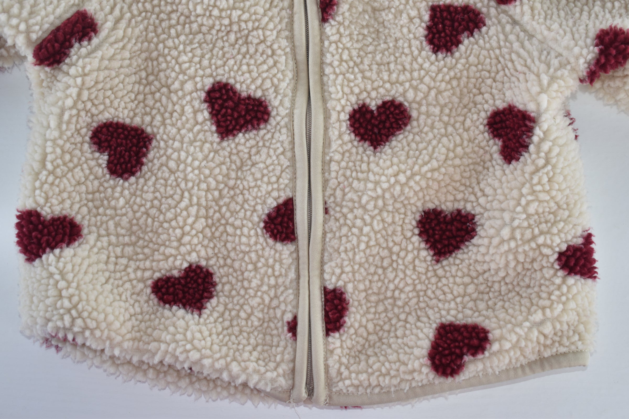 Veste polaire nounours motif cœur