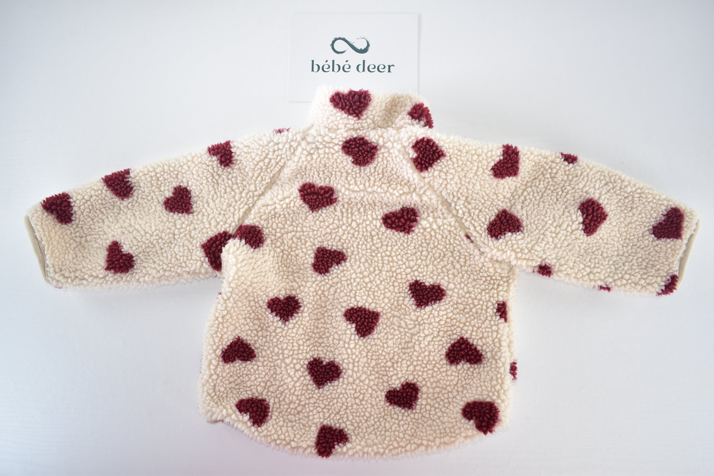 Veste polaire nounours motif cœur