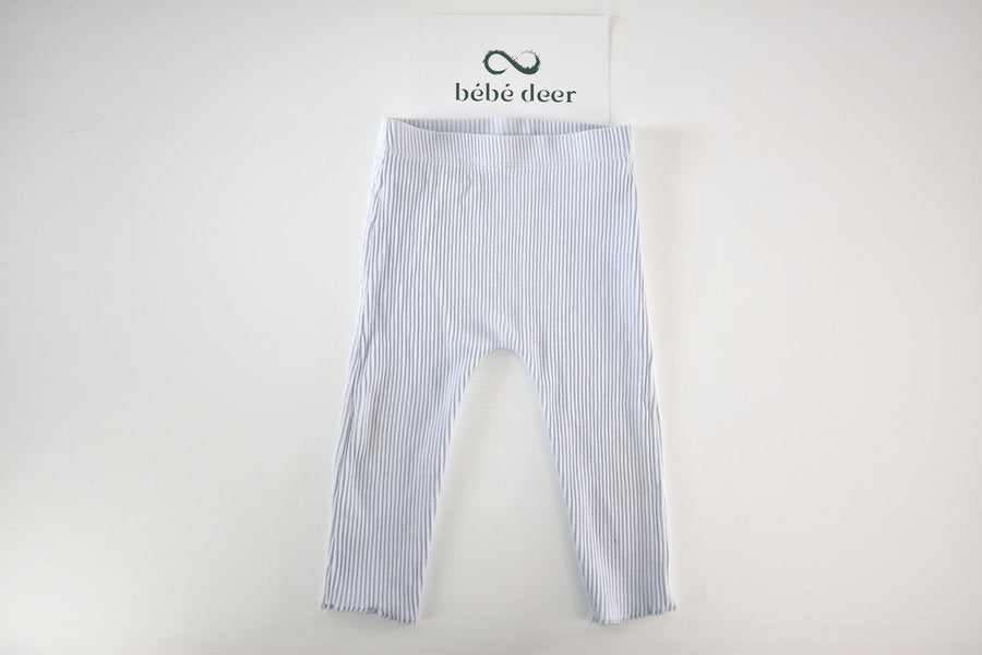 Leggings côtelés bleu clair