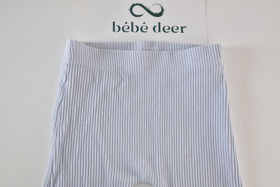 Leggings côtelés bleu clair