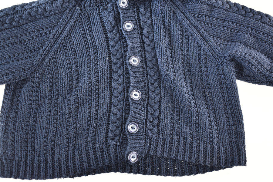 Gilet à capuche en maille marine