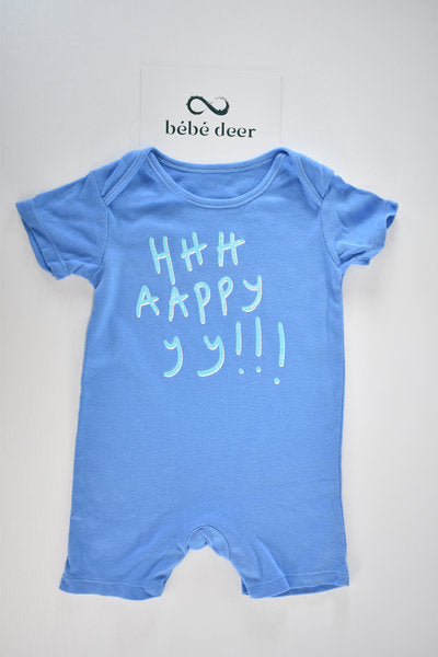Blue Happy romper